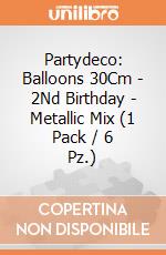 Partydeco: Balloons 30Cm - 2Nd Birthday - Metallic Mix (1 Pack / 6 Pz.) giochi