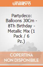 Partydeco: Balloons 30Cm - 8Th Birthday - Metallic Mix (1 Pack / 6 Pz.) giochi