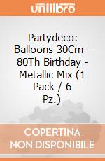 Partydeco: Balloons 30Cm - 80Th Birthday - Metallic Mix (1 Pack / 6 Pz.) giochi