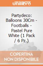 Partydeco: Balloons 30Cm - Footballs - Pastel Pure White (1 Pack / 6 Pz.) giochi
