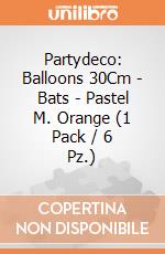 Partydeco: Balloons 30Cm - Bats - Pastel M. Orange (1 Pack / 6 Pz.) giochi