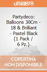 Partydeco: Balloons 30Cm - 18 & Brilliant - Pastel Black (1 Pack / 6 Pz.) giochi