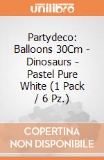 Partydeco: Balloons 30Cm - Dinosaurs - Pastel Pure White (1 Pack / 6 Pz.) giochi