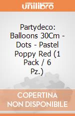 Partydeco: Balloons 30Cm - Dots - Pastel Poppy Red (1 Pack / 6 Pz.) giochi