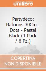 Partydeco: Balloons 30Cm - Dots - Pastel Black (1 Pack / 6 Pz.) giochi