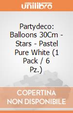 Partydeco: Balloons 30Cm - Stars - Pastel Pure White (1 Pack / 6 Pz.) giochi