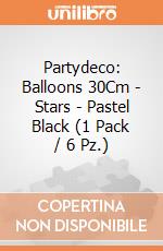 Partydeco: Balloons 30Cm - Stars - Pastel Black (1 Pack / 6 Pz.) giochi