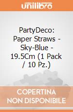 PartyDeco: Paper Straws - Sky-Blue - 19.5Cm (1 Pack / 10 Pz.) giochi