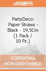 PartyDeco: Paper Straws - Black - 19.5Cm (1 Pack / 10 Pz.) giochi