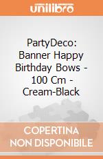PartyDeco: Banner Happy Birthday Bows - 100 Cm - Cream-Black giochi