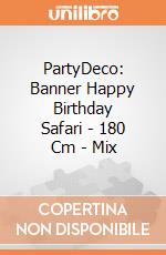 PartyDeco: Banner Happy Birthday Safari - 180 Cm - Mix giochi