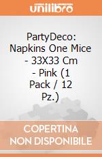 PartyDeco: Napkins One Mice - 33X33 Cm - Pink (1 Pack / 12 Pz.) giochi
