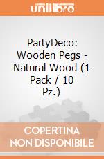 PartyDeco: Wooden Pegs - Natural Wood (1 Pack / 10 Pz.) giochi