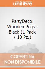 PartyDeco: Wooden Pegs - Black (1 Pack / 10 Pz.) giochi