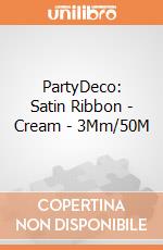 PartyDeco: Satin Ribbon - Cream - 3Mm/50M giochi