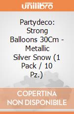 Partydeco: Strong Balloons 30Cm - Metallic Silver Snow (1 Pack / 10 Pz.) giochi
