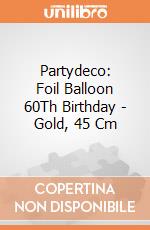 Partydeco: Foil Balloon 60Th Birthday - Gold, 45 Cm giochi