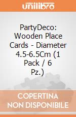 PartyDeco: Wooden Place Cards - Diameter 4.5-6.5Cm (1 Pack / 6 Pz.) giochi