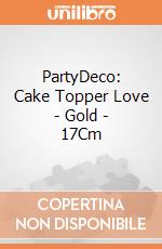 PartyDeco: Cake Topper Love - Gold - 17Cm giochi