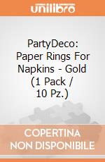 PartyDeco: Paper Rings For Napkins - Gold (1 Pack / 10 Pz.) giochi