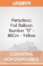 Partydeco: Foil Balloon Number ''0'' - 86Cm - Yellow giochi