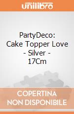 PartyDeco: Cake Topper Love - Silver - 17Cm giochi