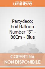 Partydeco: Foil Balloon Number ''6'' - 86Cm - Blue giochi
