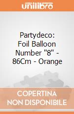 Partydeco: Foil Balloon Number ''8'' - 86Cm - Orange giochi