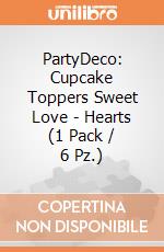 PartyDeco: Cupcake Toppers Sweet Love - Hearts (1 Pack / 6 Pz.) giochi