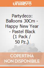 Partydeco: Balloons 30Cm - Happy New Year - Pastel Black (1 Pack / 50 Pz.) giochi