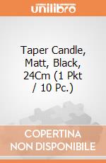 Taper Candle, Matt, Black, 24Cm (1 Pkt / 10 Pc.) giochi