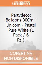Partydeco: Balloons 30Cm - Unicorn - Pastel Pure White (1 Pack / 6 Pz.) giochi