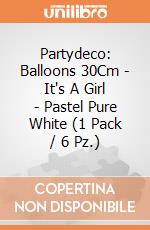 Partydeco: Balloons 30Cm - It's A Girl - Pastel Pure White (1 Pack / 6 Pz.) giochi