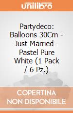 Partydeco: Balloons 30Cm - Just Married - Pastel Pure White (1 Pack / 6 Pz.) giochi