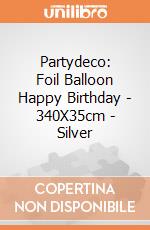 Partydeco: Foil Balloon Happy Birthday - 340X35cm - Silver giochi