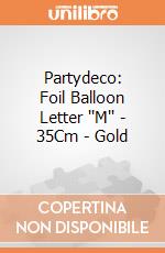 Partydeco: Foil Balloon Letter ''M'' - 35Cm - Gold giochi