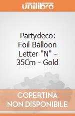 Partydeco: Foil Balloon Letter ''N'' - 35Cm - Gold giochi