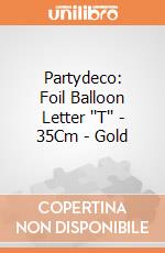 Partydeco: Foil Balloon Letter ''T'' - 35Cm - Gold giochi