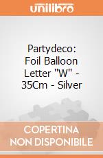 Partydeco: Foil Balloon Letter ''W'' - 35Cm - Silver giochi