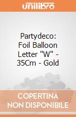 Partydeco: Foil Balloon Letter ''W'' - 35Cm - Gold giochi
