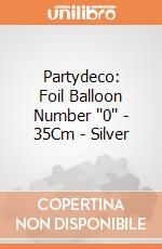 Partydeco: Foil Balloon Number ''0'' - 35Cm - Silver giochi