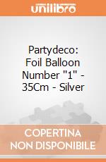 Partydeco: Foil Balloon Number ''1'' - 35Cm - Silver giochi