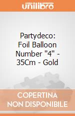 Partydeco: Foil Balloon Number ''4'' - 35Cm - Gold giochi