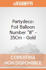 Partydeco: Foil Balloon Number ''8'' - 35Cm - Gold giochi
