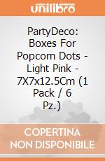 PartyDeco: Boxes For Popcorn Dots - Light Pink - 7X7x12.5Cm (1 Pack / 6 Pz.) giochi