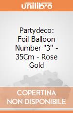 Partydeco: Foil Balloon Number ''3'' - 35Cm - Rose Gold giochi