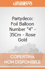 Partydeco: Foil Balloon Number ''4'' - 35Cm - Rose Gold giochi