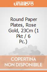 Round Paper Plates, Rose Gold, 23Cm (1 Pkt / 6 Pc.) giochi