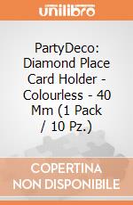 PartyDeco: Diamond Place Card Holder - Colourless - 40 Mm (1 Pack / 10 Pz.) giochi