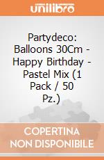Partydeco: Balloons 30Cm - Happy Birthday - Pastel Mix (1 Pack / 50 Pz.) giochi